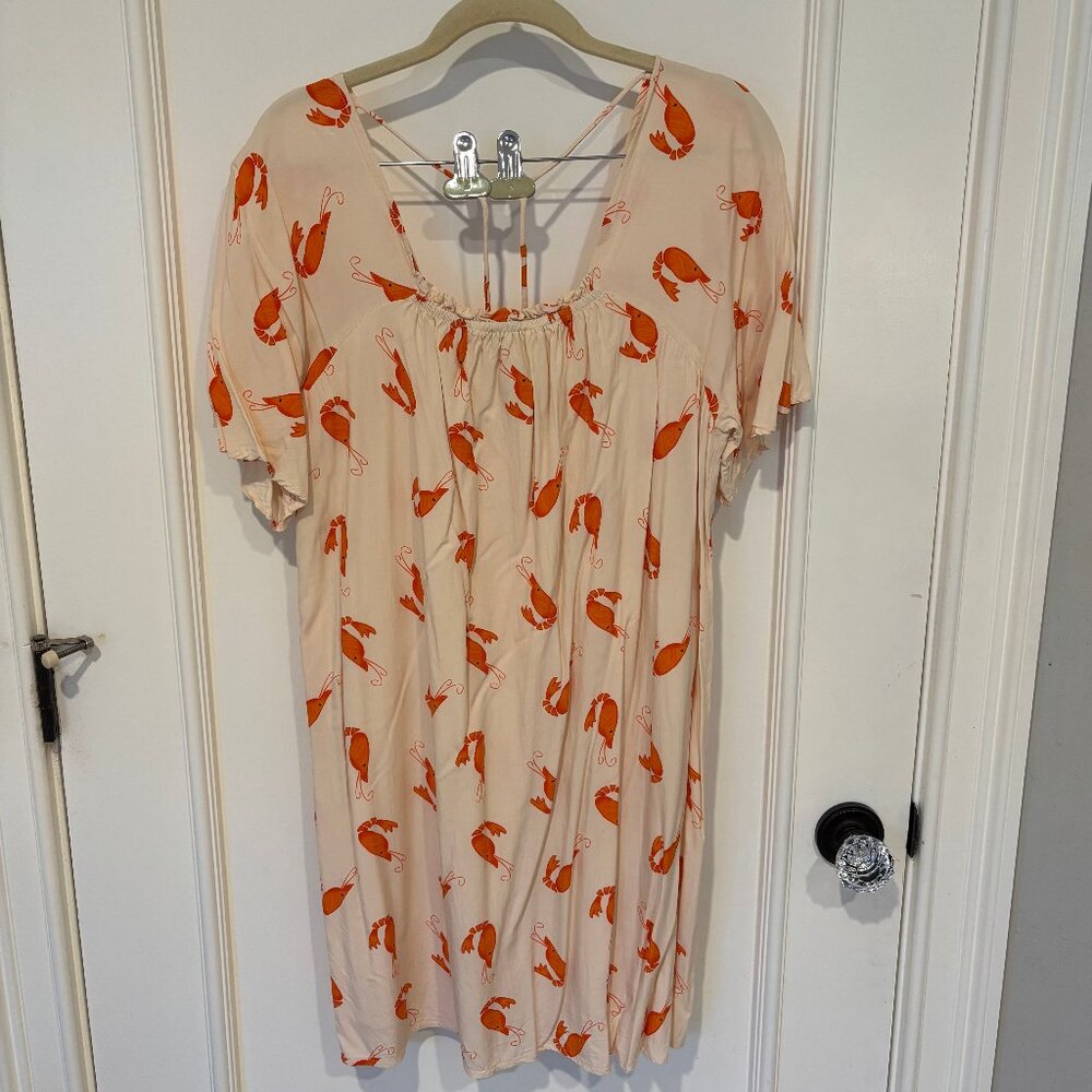 Compania Fantastica Shrimp Print Dress (L)